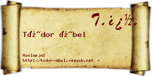 Tódor Ábel névjegykártya