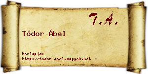 Tódor Ábel névjegykártya