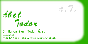 abel todor business card