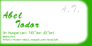 abel todor business card